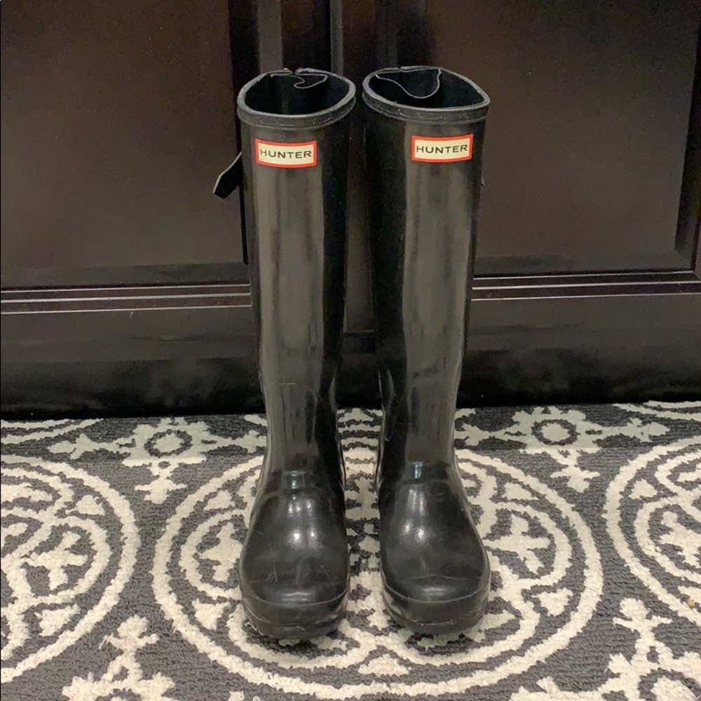 Black Adjustable Hunter Rain boots